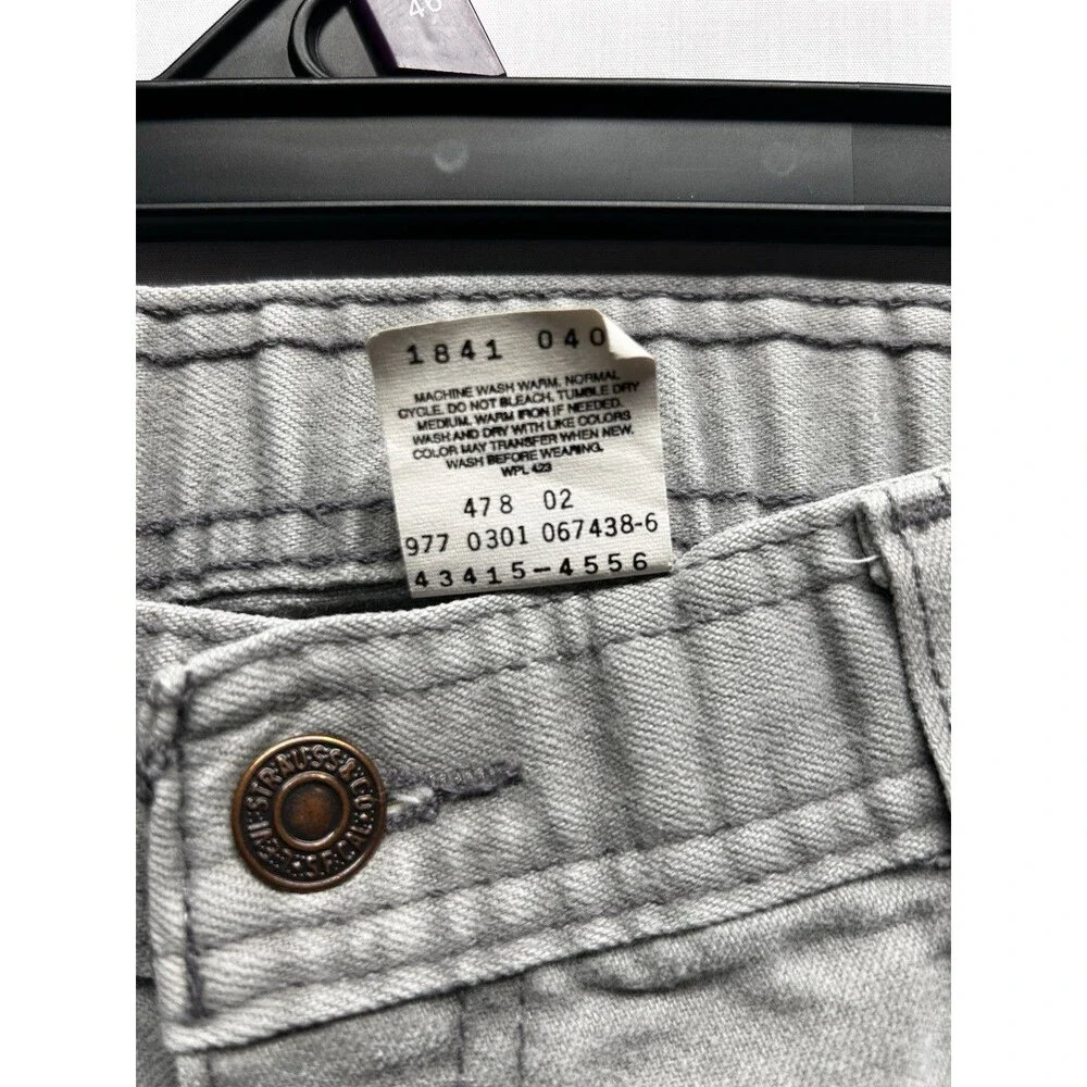 Vintage Levi’s Jeans Brown Label Size 38x24 HEMMED grey Cotton Jeans